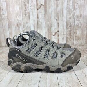 Oboz Womens Grey Hiking Trail Shoes‎ Size 6.5 Low Top Outdoor Comfort